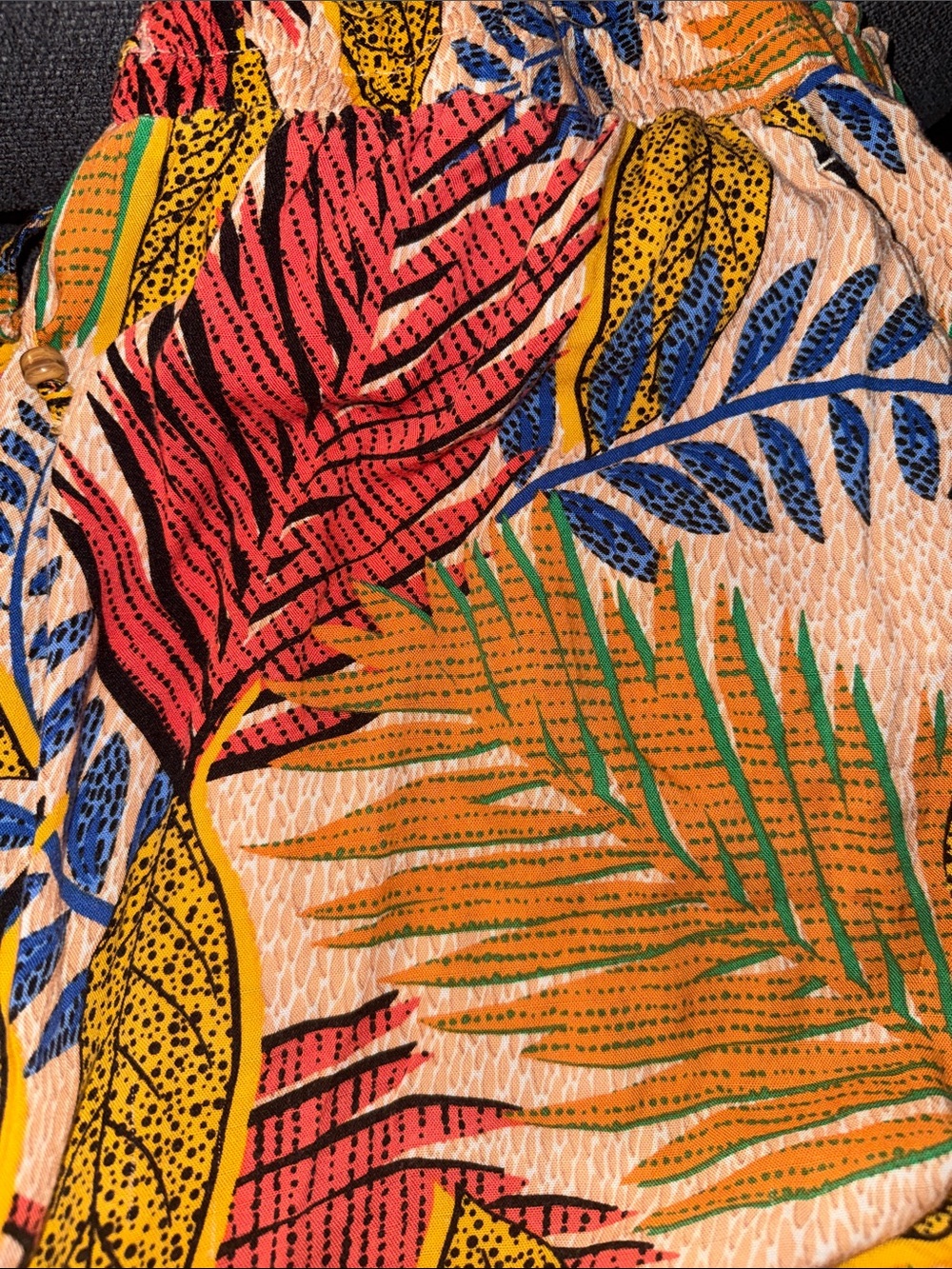 Jane & Delancey Tropical Print Wide-Leg Pants - Yellow Multi EUC - Picture 5 of 5